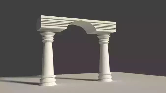 castle arch with two pillars