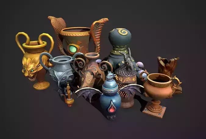 fantasy props Low-poly 3D model