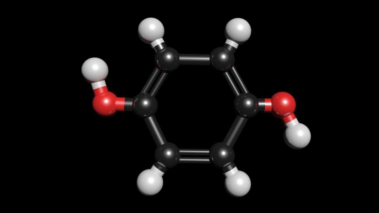 Hydroquinone 3D Model C6H6O2 3D model_3