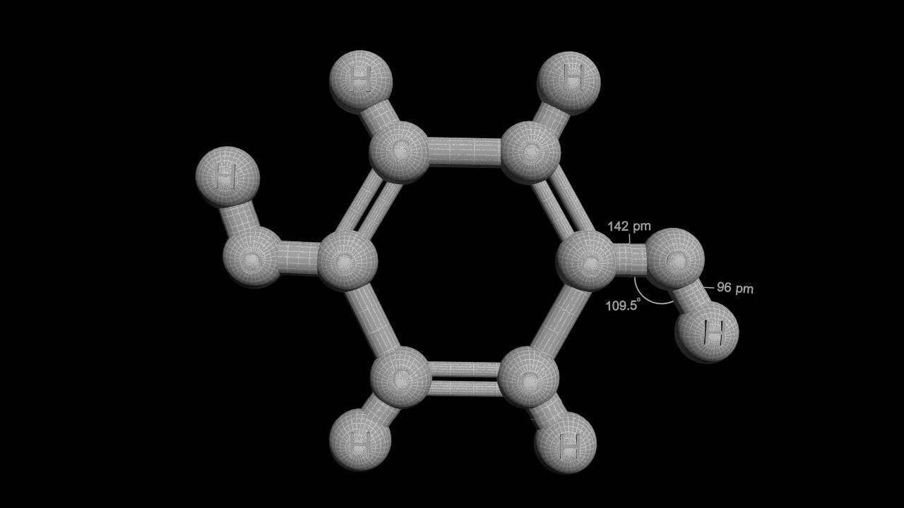Hydroquinone 3D Model C6H6O2 3D model_6
