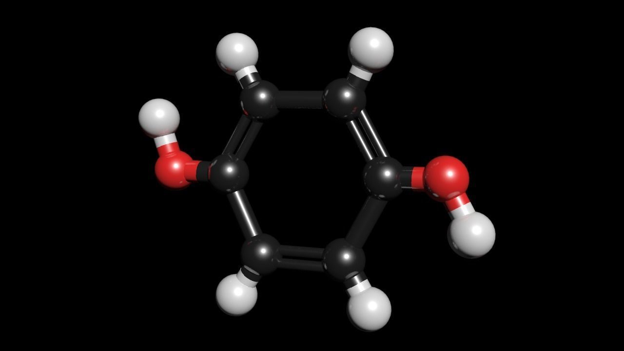 Hydroquinone 3D Model C6H6O2 3D model_2