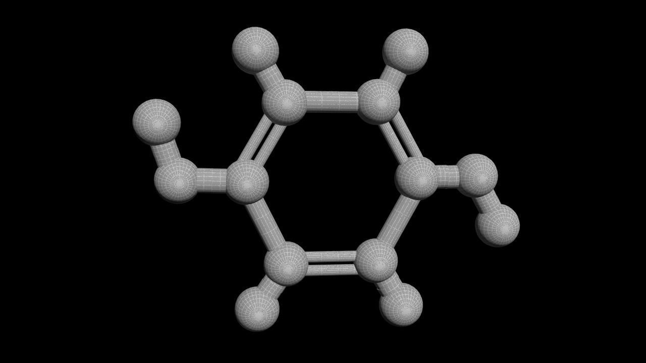 Hydroquinone 3D Model C6H6O2 3D model_4