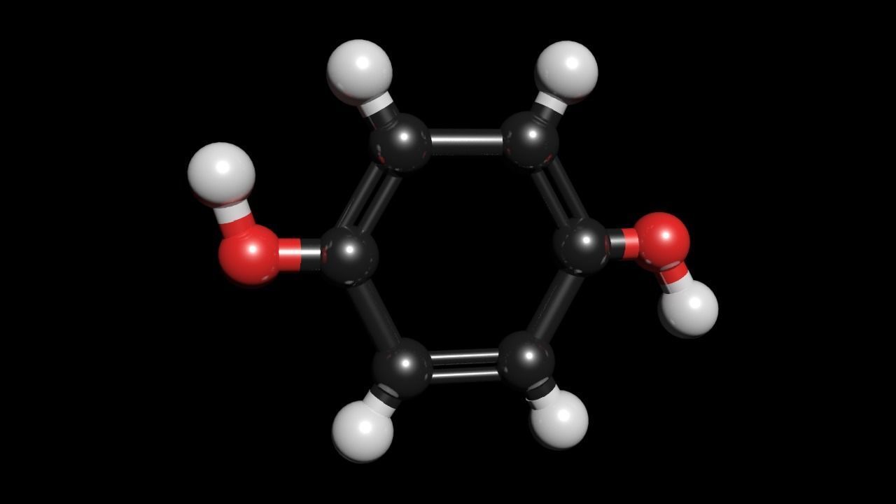 Hydroquinone 3D Model C6H6O2 3D model_1