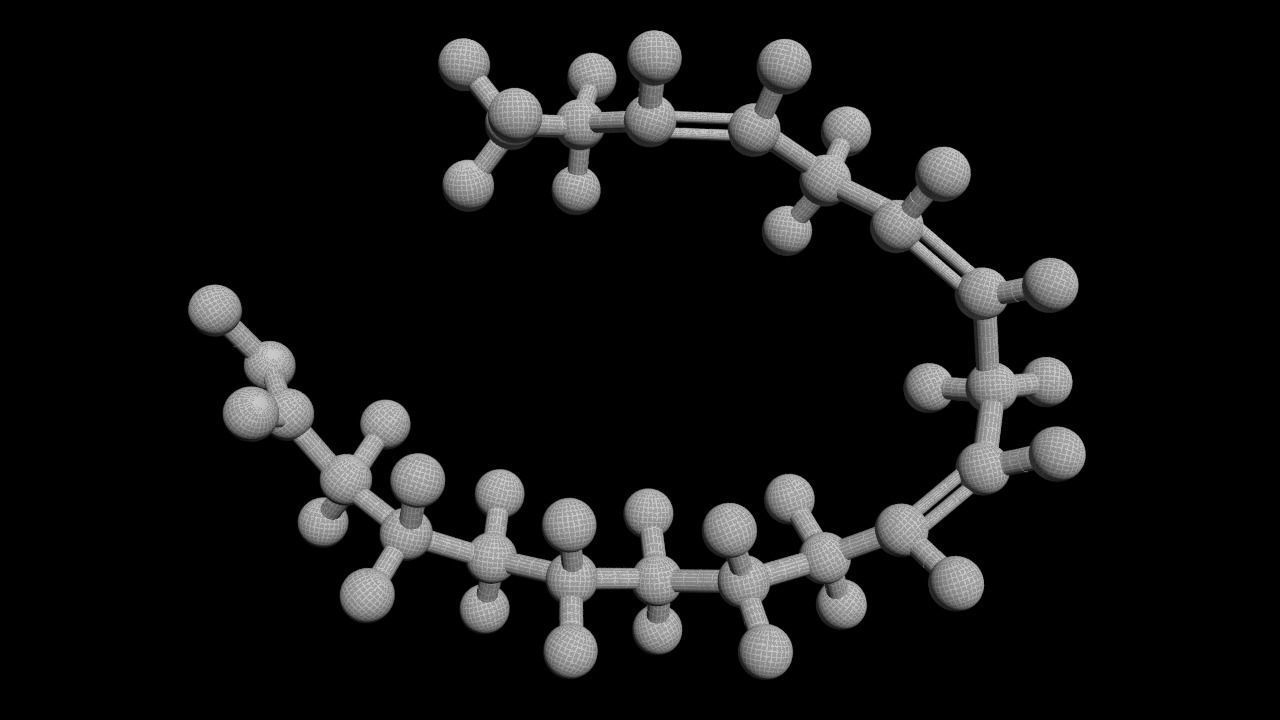 lenolenic Acid 3D Model C18H30O2 3D model_4