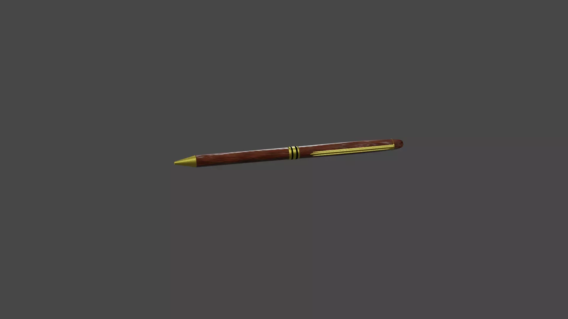 Wooden Pen 3D model_0