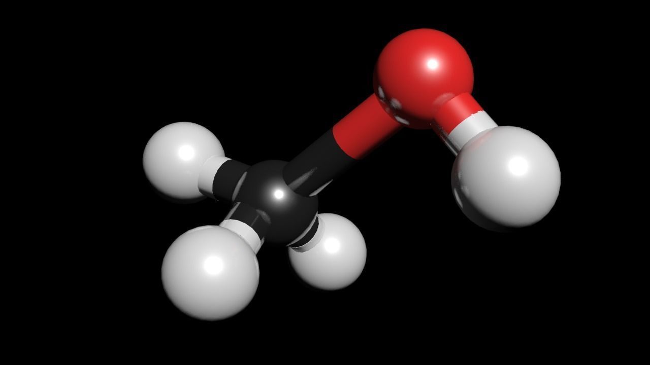 Methanol 3D Model CH3OH Free 3D model_3