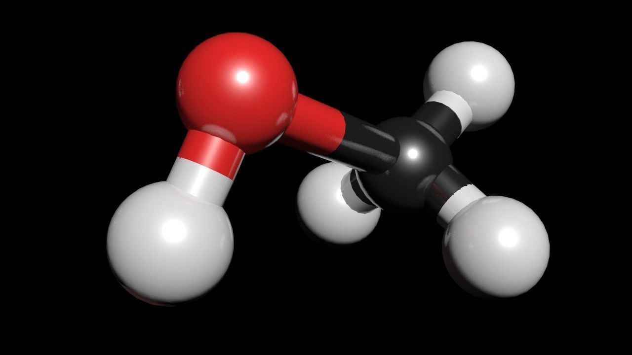 Methanol 3D Model CH3OH Free 3D model_2
