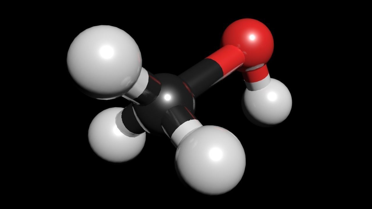 Methanol 3D Model CH3OH Free 3D model_1