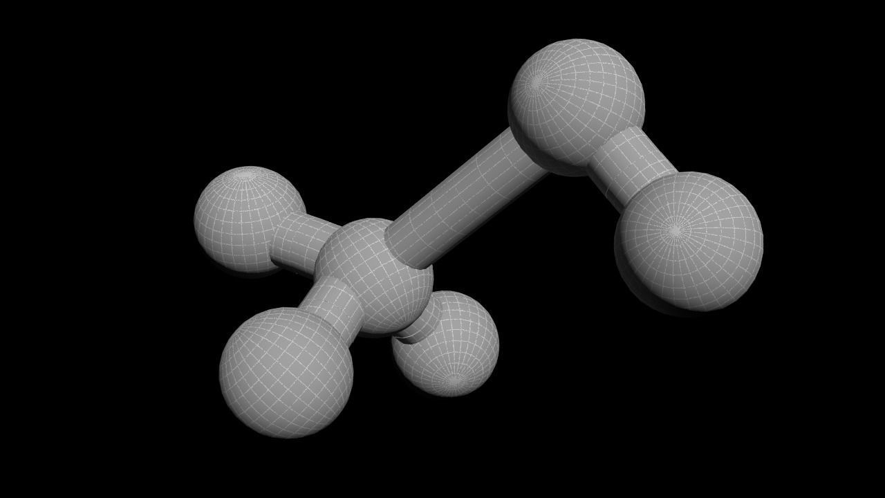 Methanol 3D Model CH3OH Free 3D model_4