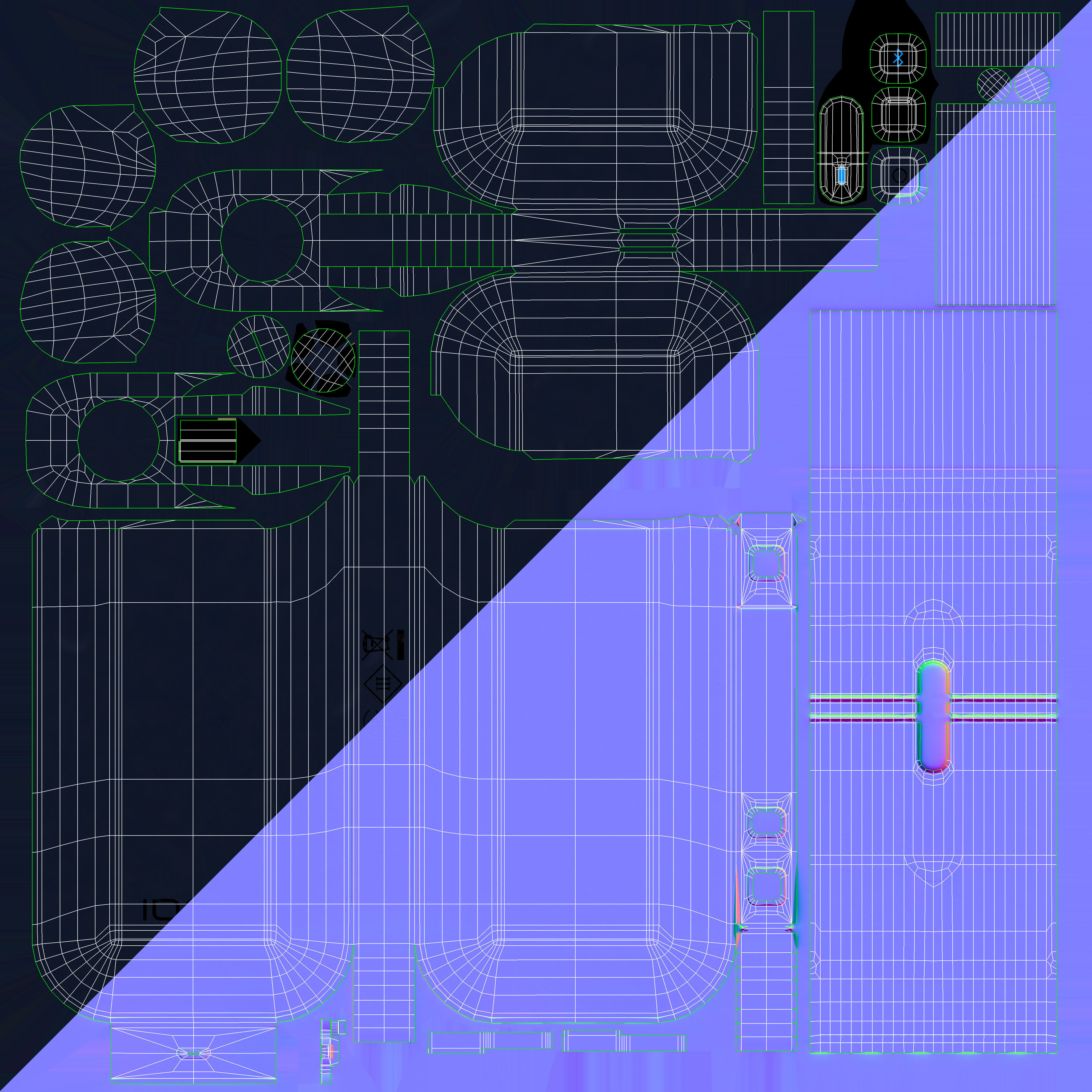 IQOS Original Dark Blue PBR Low-poly 3D model_7