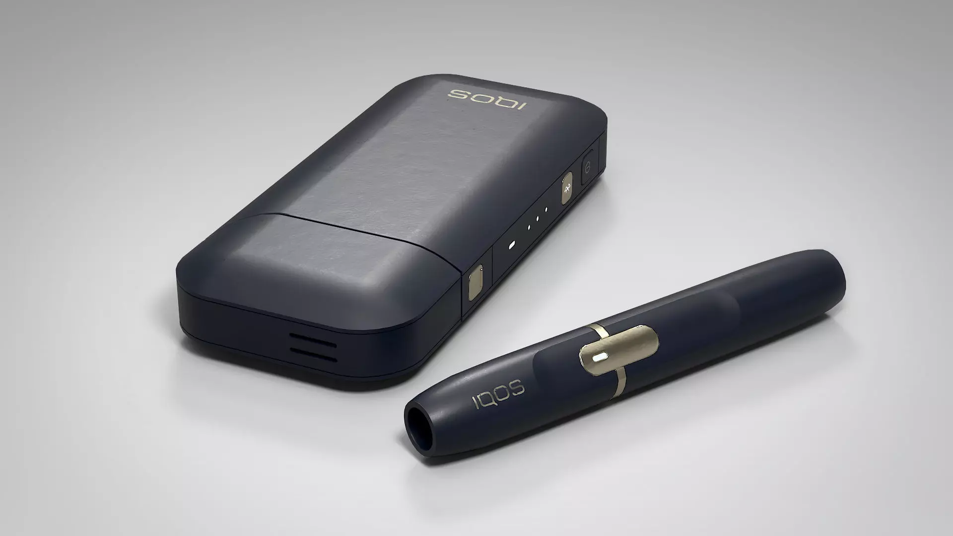 IQOS Original Dark Blue PBR Low-poly 3D model_0