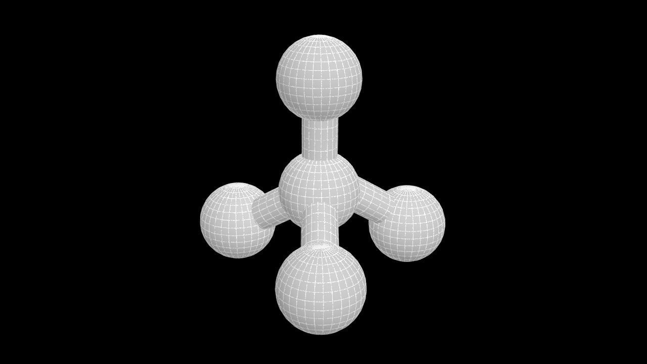 Methane 3D Model CH4  Free 3D model_4