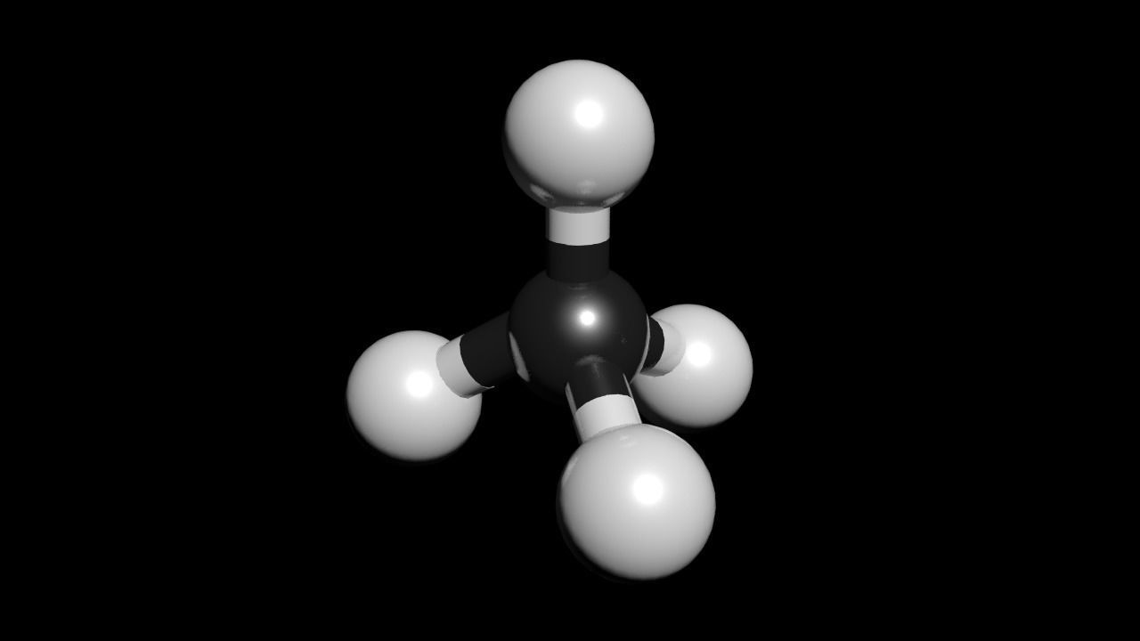 Methane 3D Model CH4  Free 3D model_2