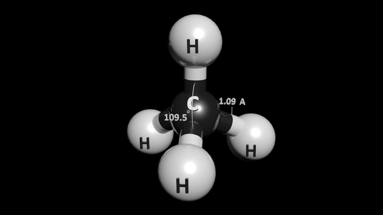 Methane 3D Model CH4  Free 3D model_5