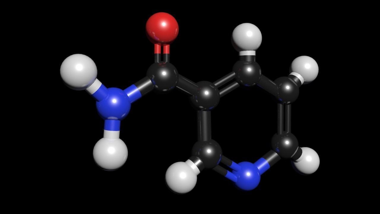 Nicotinamide 3D Model C6H6N2O 3D model_2