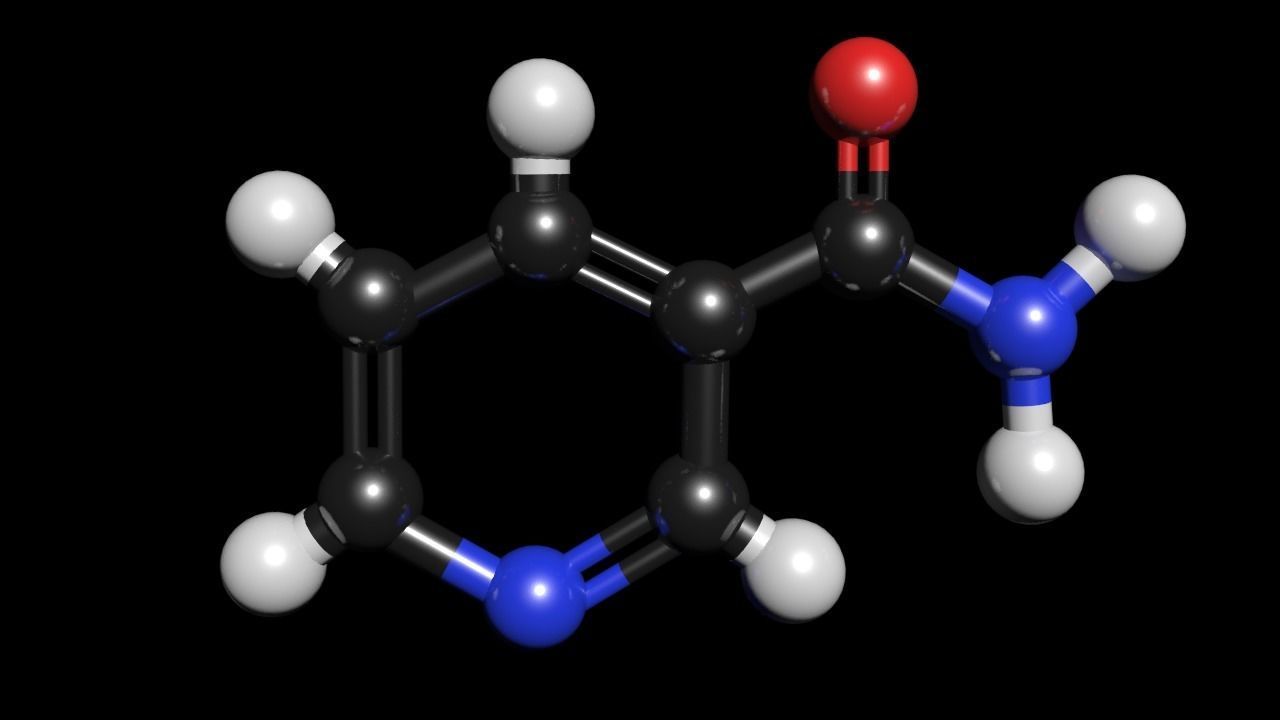 Nicotinamide 3D Model C6H6N2O 3D model_3