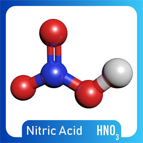 Nitric acid 3D Model HNO3 Free 3D model