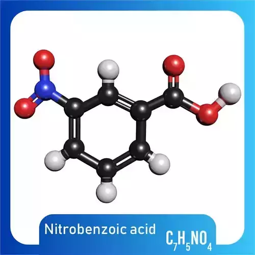 Nitrobenzoic acid 3D Model C7H5NO4