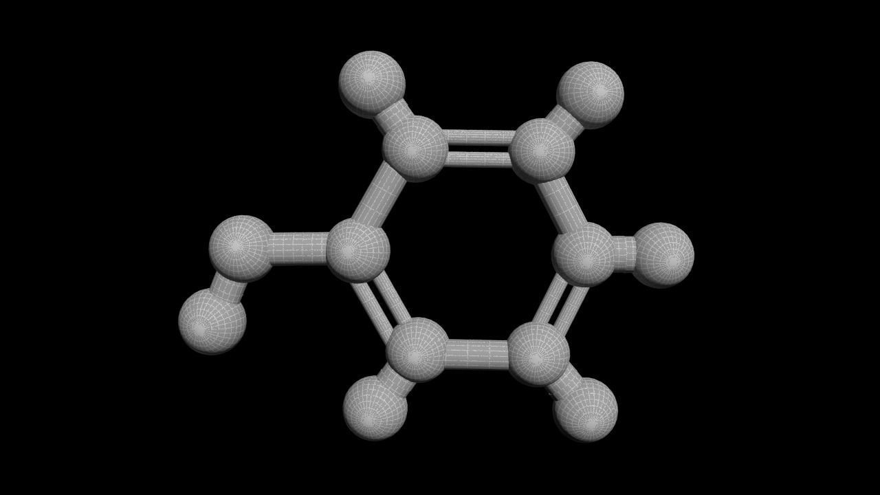 Phenol 3D Model C6H5OH 3D model_4