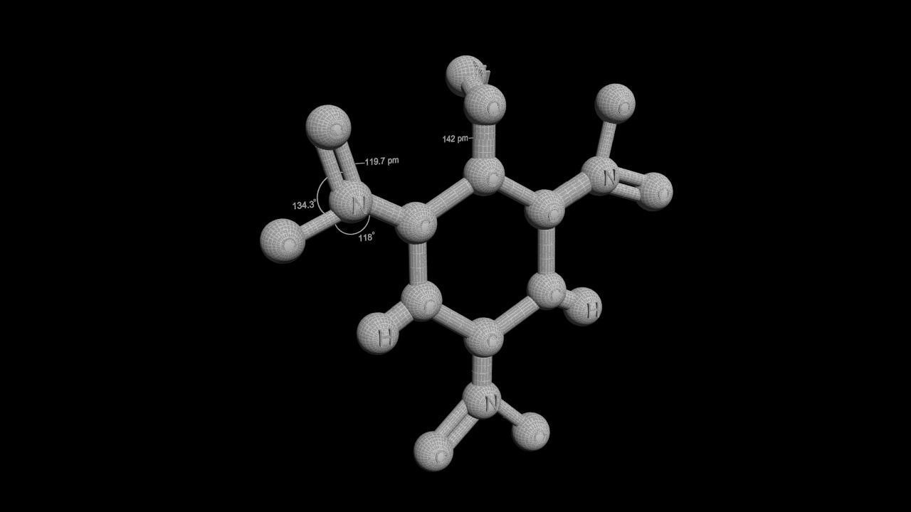 Picric acid 3D Model C16H32O2 3D model_6