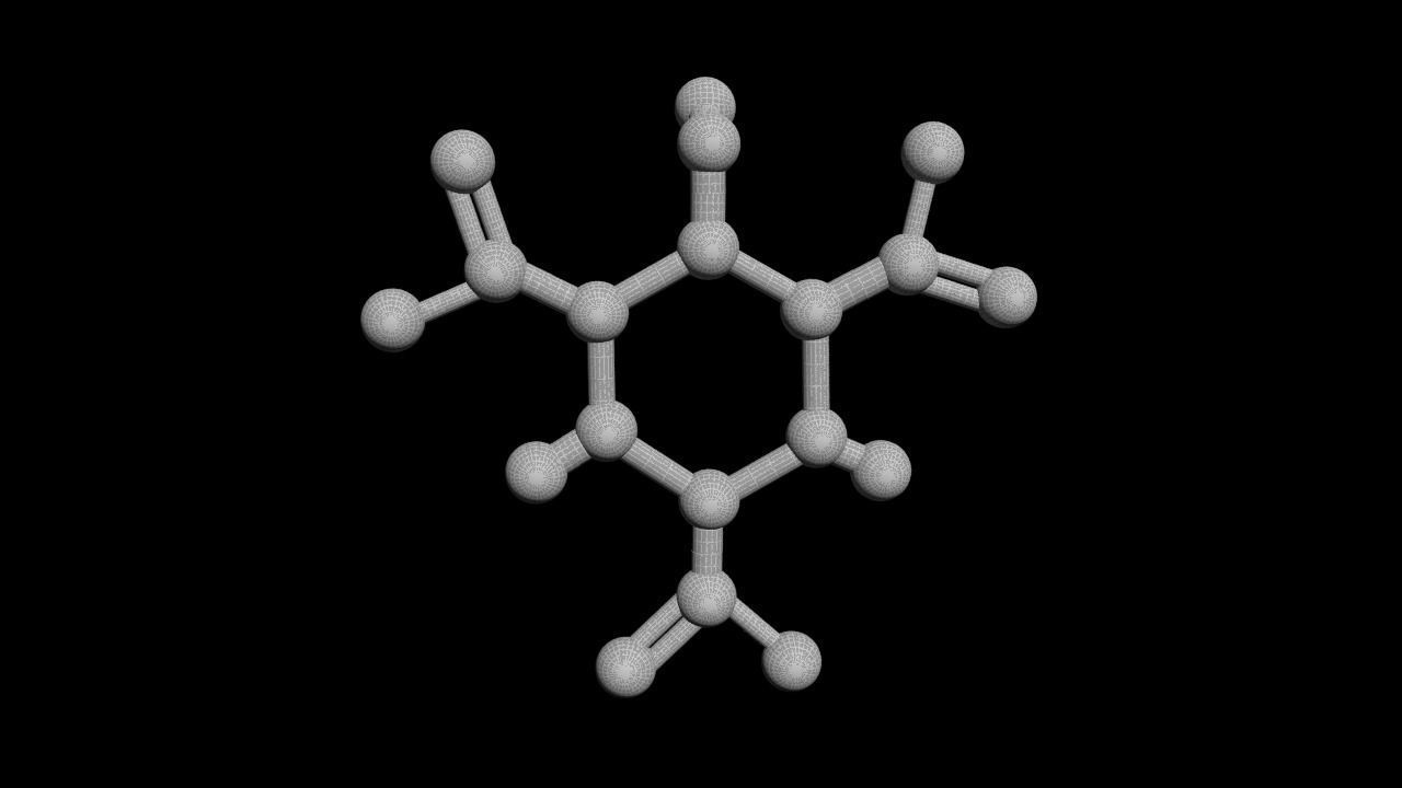 Picric acid 3D Model C16H32O2 3D model_4
