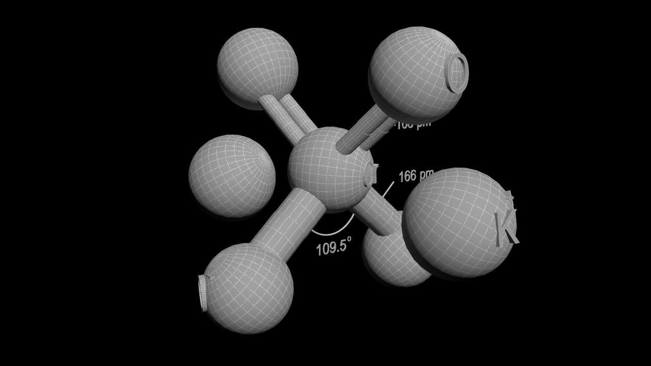 Potassium chromate 3D Model K2CrO4 3D model_6