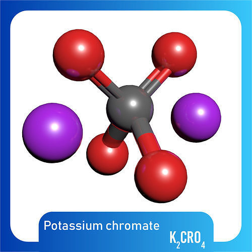 Potassium chromate 3D Model K2CrO4 3D model