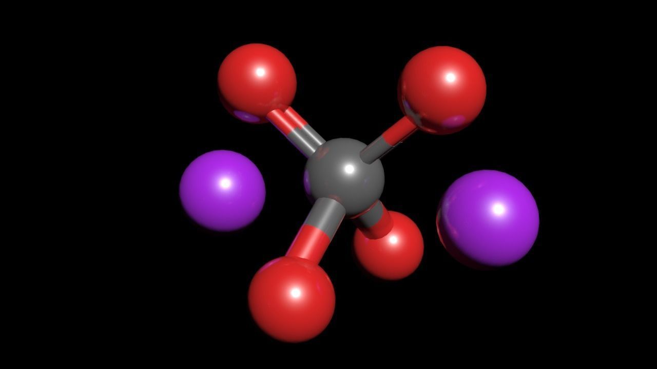 Potassium chromate 3D Model K2CrO4 3D model_2