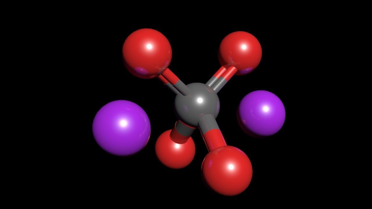 Potassium chromate 3D Model K2CrO4 3D model_1