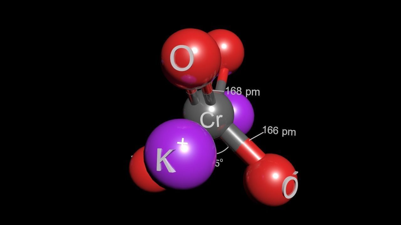 Potassium chromate 3D Model K2CrO4 3D model_5