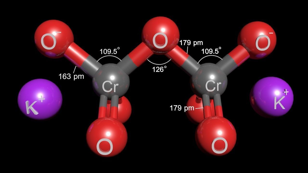 Potassium dichromate 3D Model K2Cr2O7 3D model_5