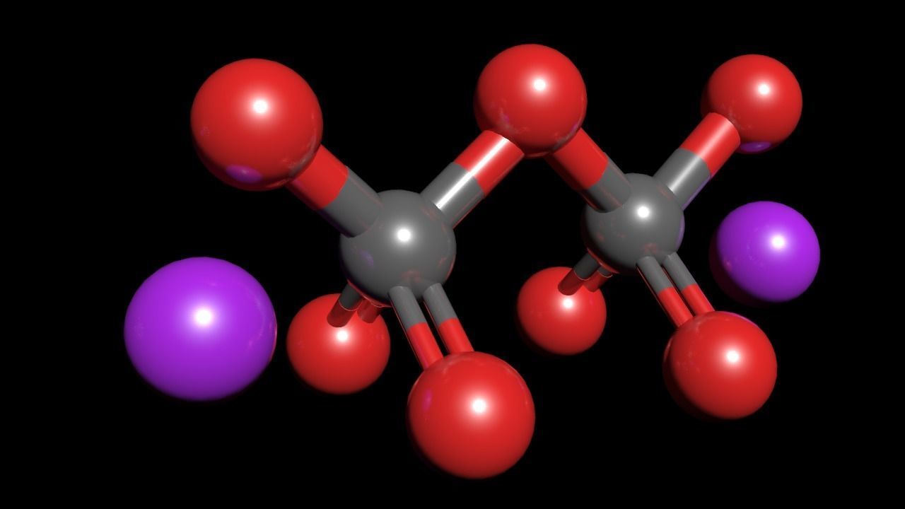 Potassium dichromate 3D Model K2Cr2O7 3D model_2