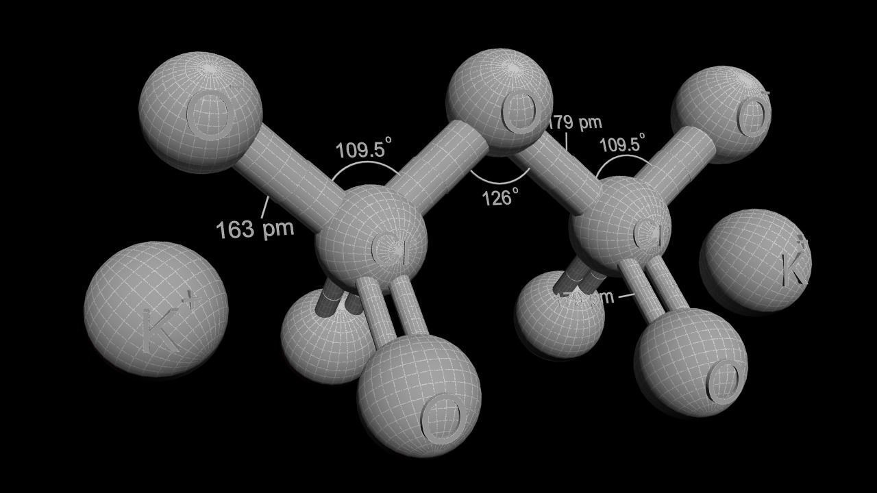 Potassium dichromate 3D Model K2Cr2O7 3D model_6