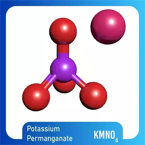 Potassium permanganate 3D Model KMnO4 3D model
