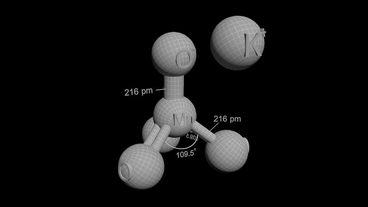 Potassium permanganate 3D Model KMnO4 3D model_6