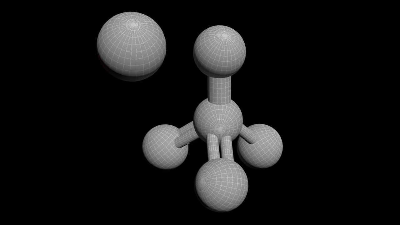 Potassium permanganate 3D Model KMnO4 3D model_4