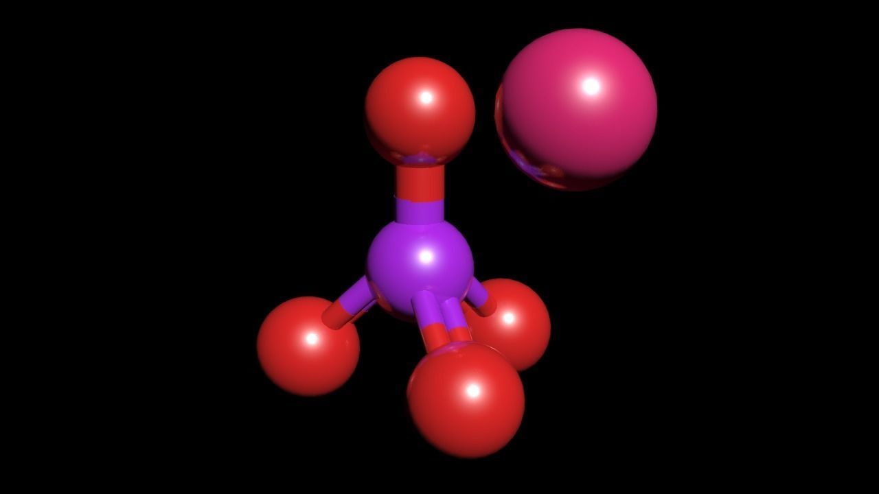 Potassium permanganate 3D Model KMnO4 3D model_2