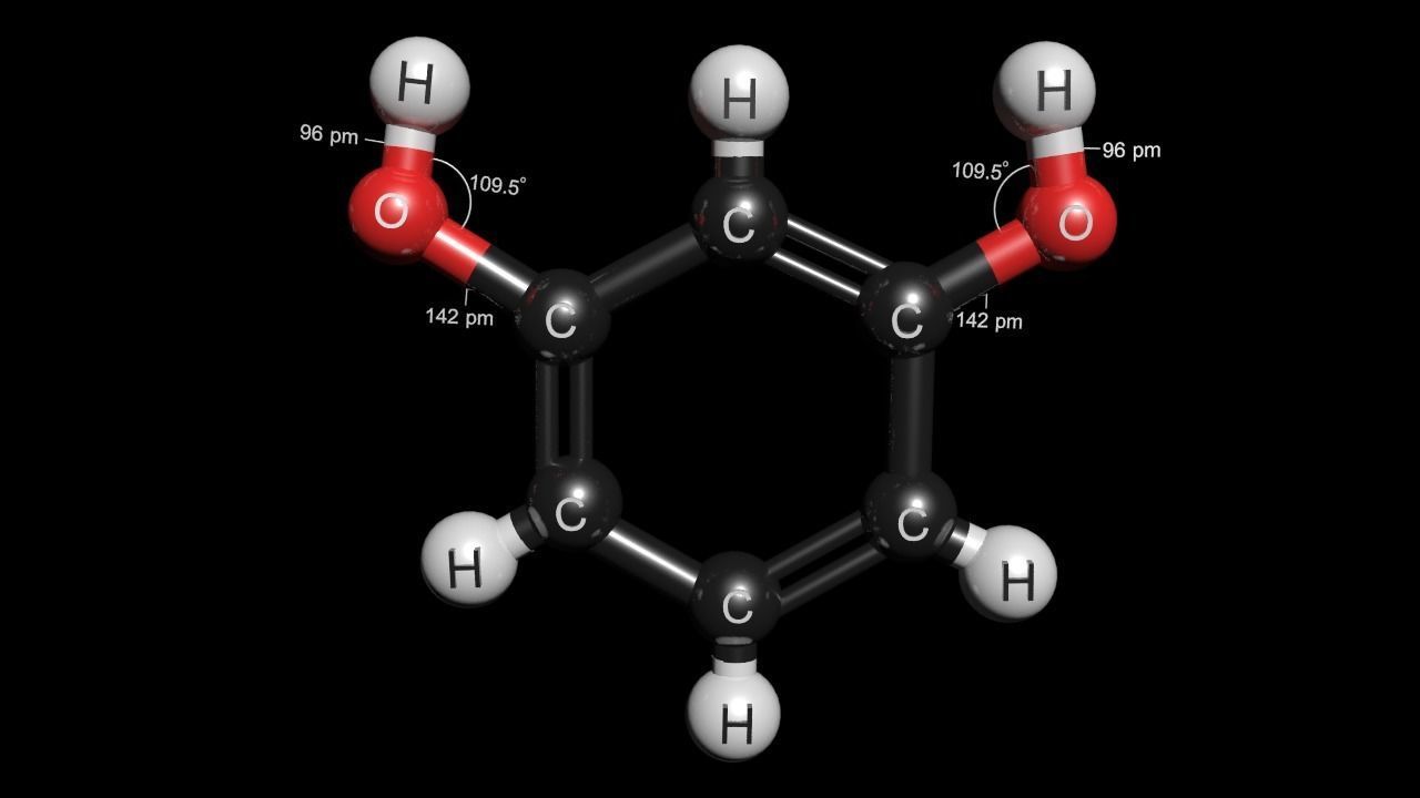 Resorcinol 3D Model C6H6O2 3D model_5
