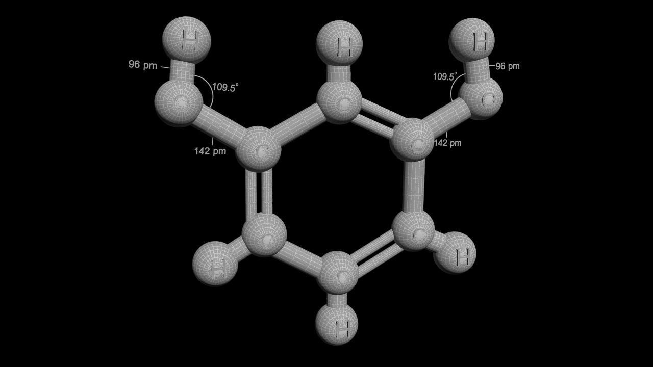 Resorcinol 3D Model C6H6O2 3D model_6