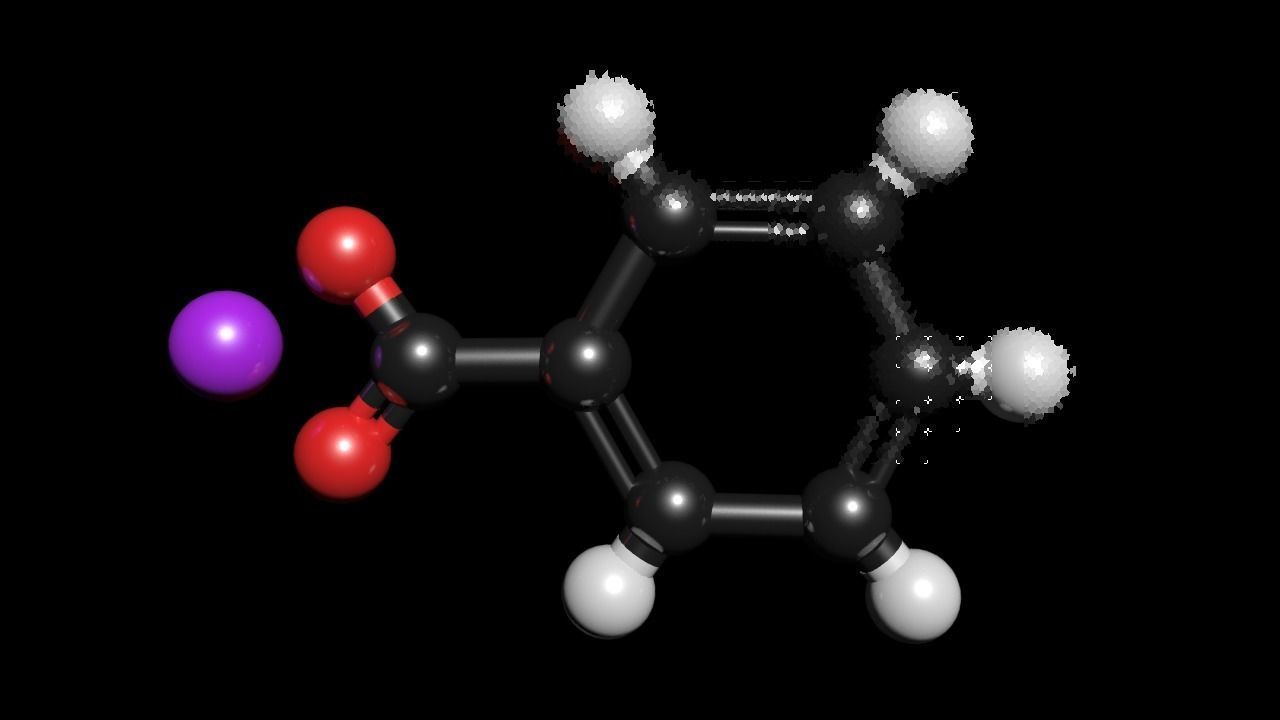 Sodium benzoate 3D Model C7H5NaO2 3D model_3