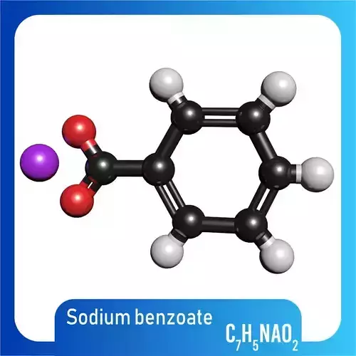Sodium benzoate 3D Model C7H5NaO2