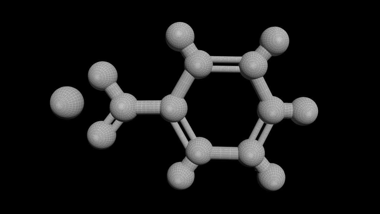 Sodium benzoate 3D Model C7H5NaO2 3D model_4