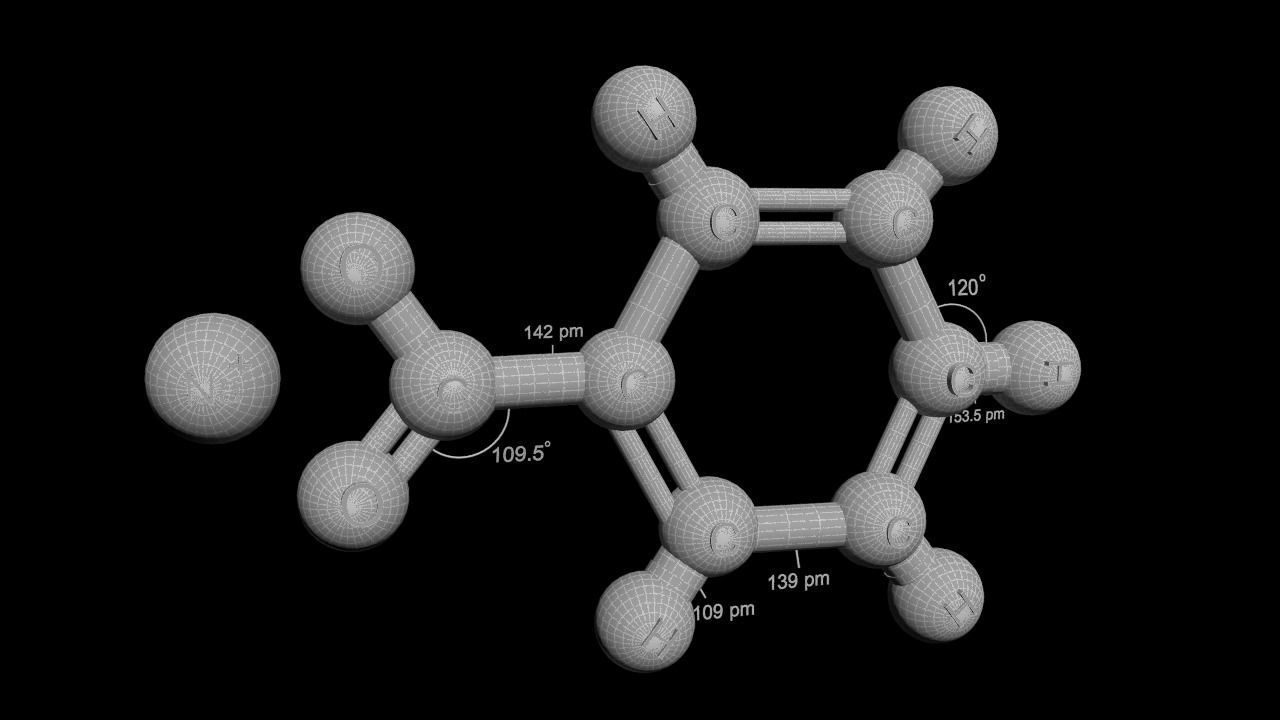 Sodium benzoate 3D Model C7H5NaO2 3D model_6