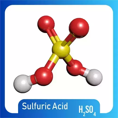 Sulfuric acid 3D Model H2SO4 3D model