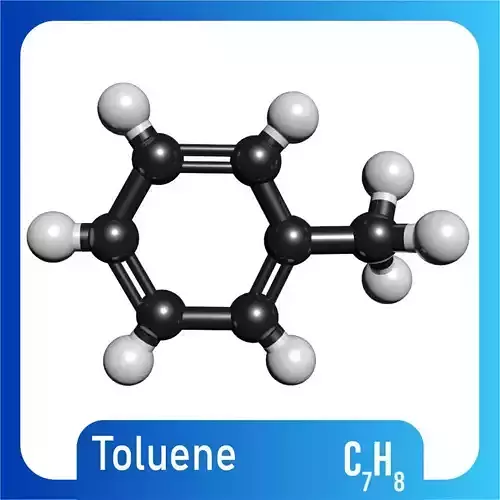 Toluene 3D Model C7H8  3D model