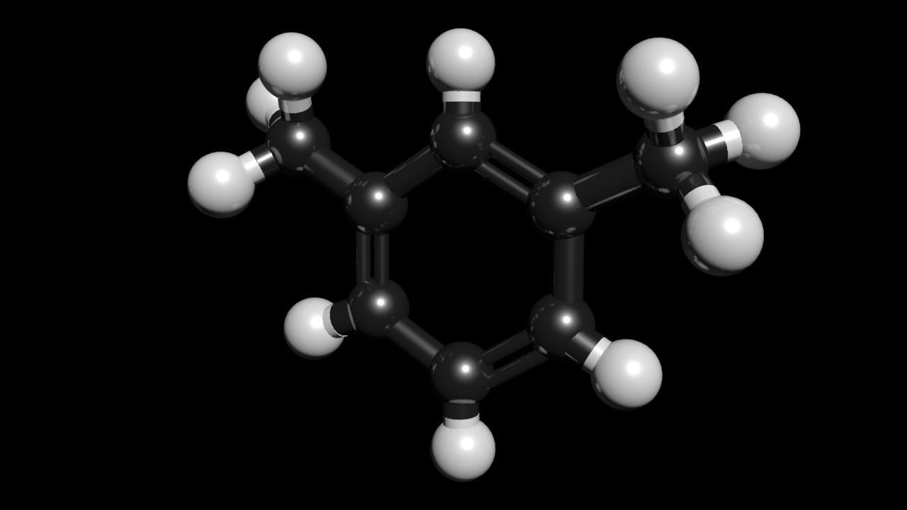 Xylene 3D Model C8H10  3D model_3