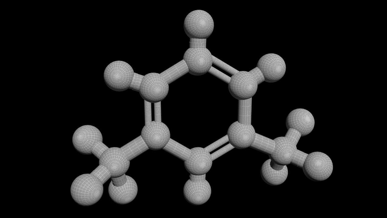 Xylene 3D Model C8H10  3D model_4