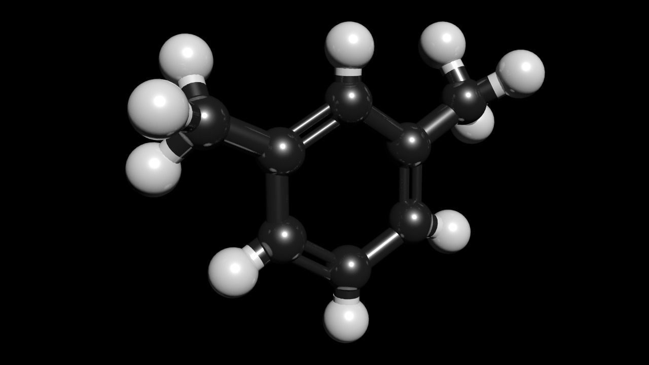 Xylene 3D Model C8H10  3D model_2