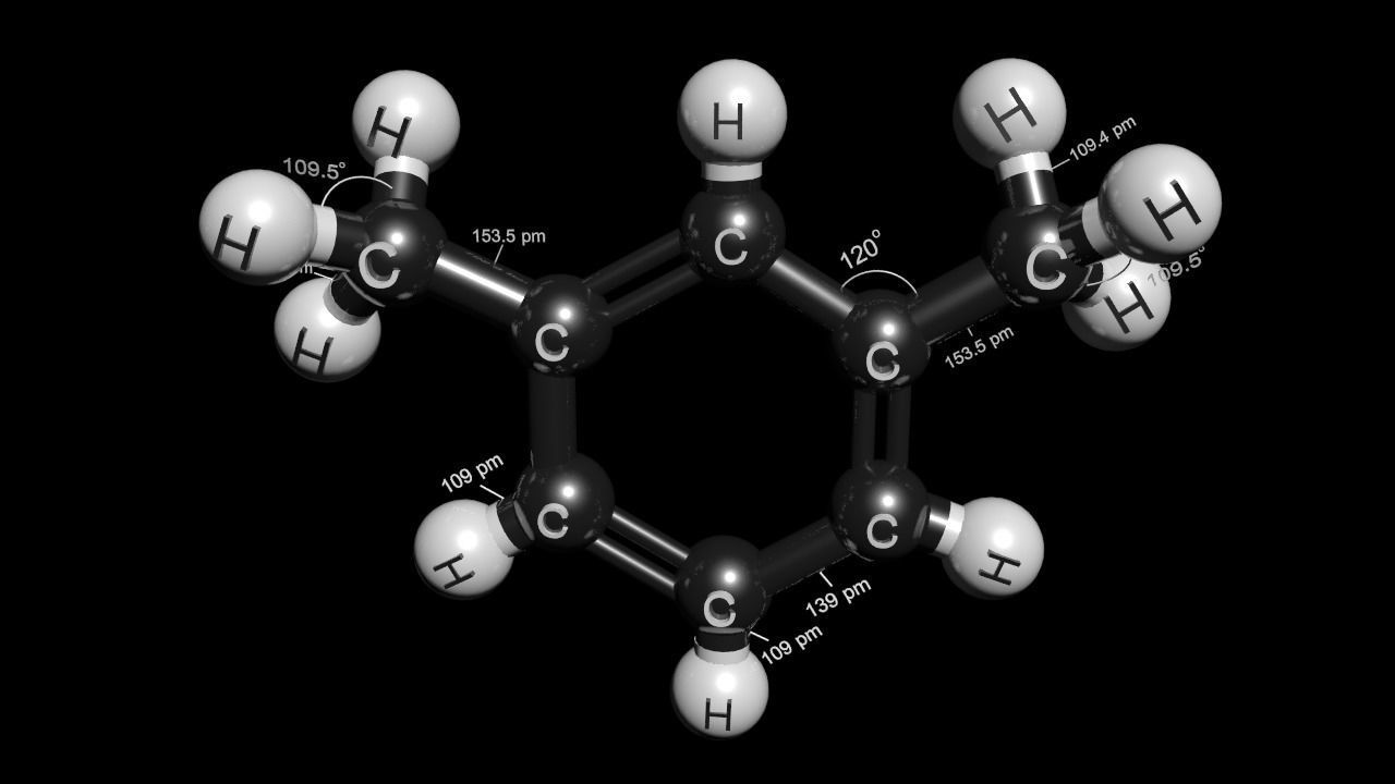 Xylene 3D Model C8H10  3D model_5