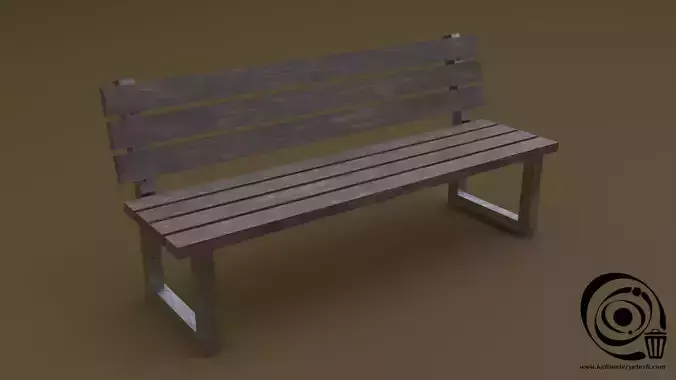 Bench 34 Low-poly 3D model